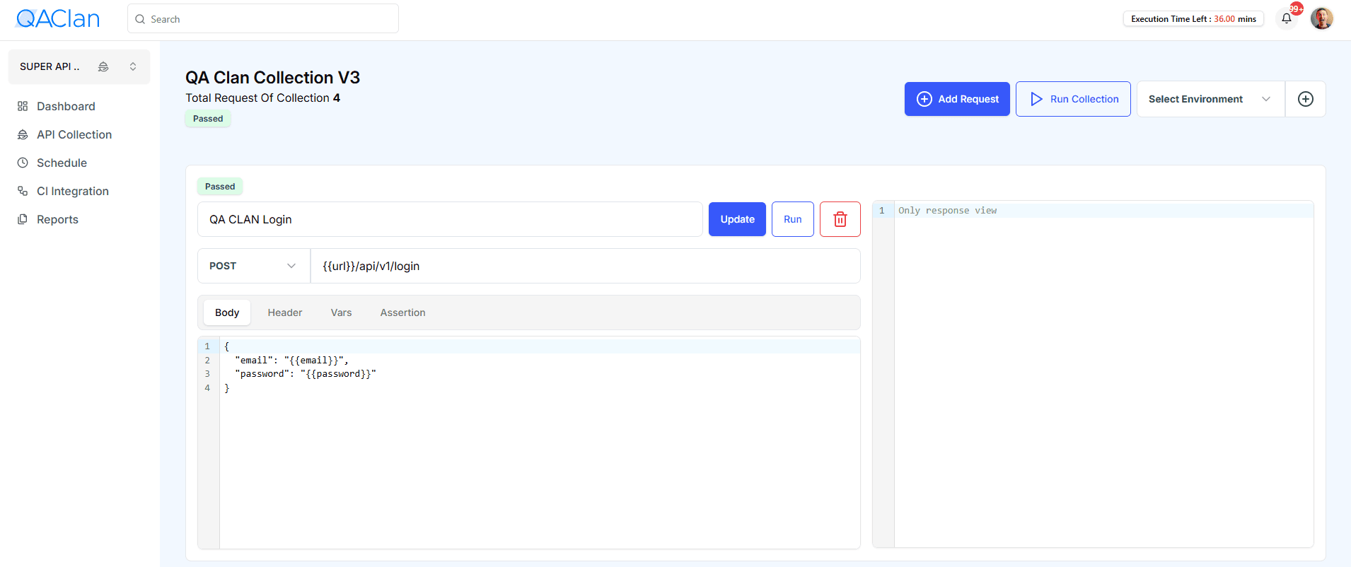 Api Test Collection EditView