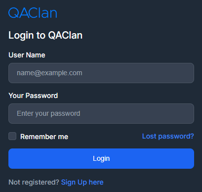 Login Screen